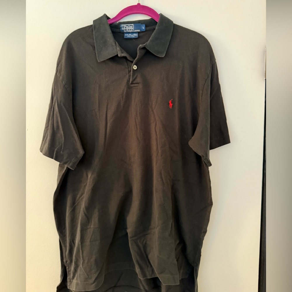 Polo by Ralph Lauren Men's Black Polo Shirt Size Large